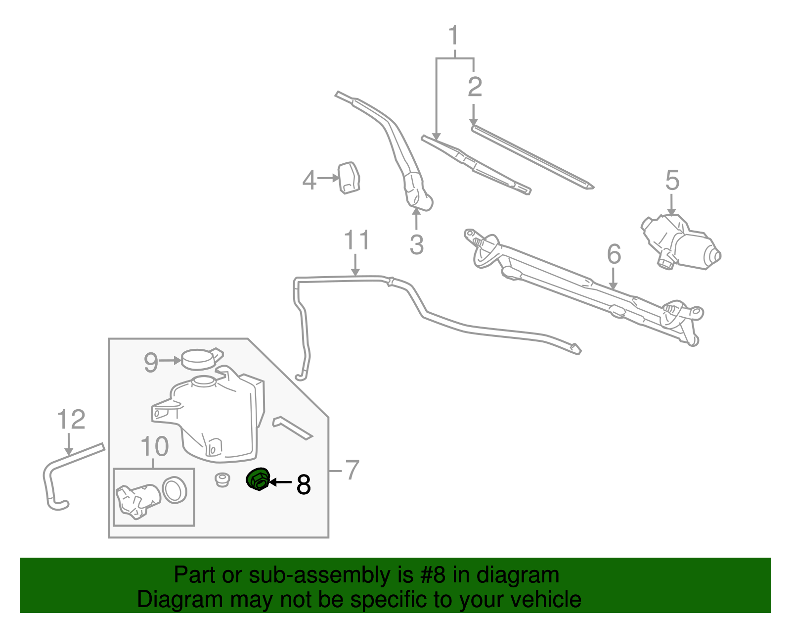 Windshield Washer Fluid Reservoir Grommet - GM (10389566)