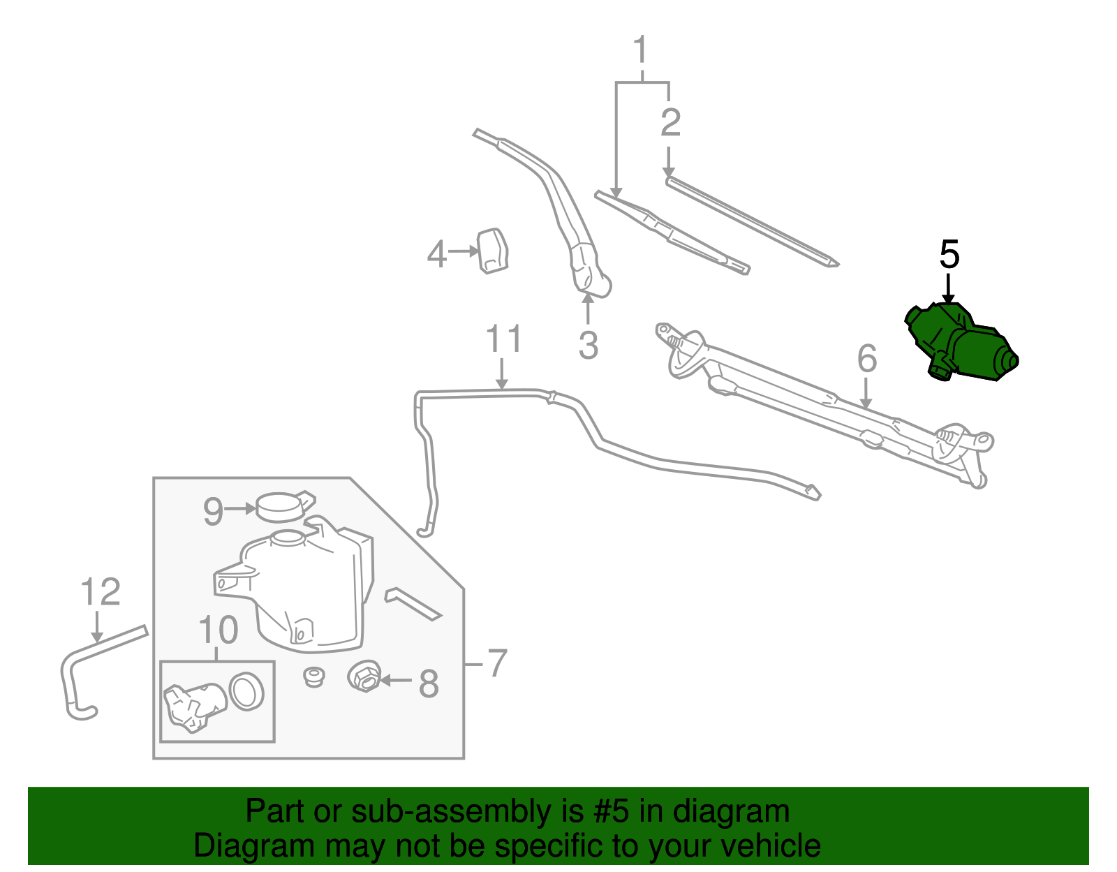Windshield Wiper Motor - GM (10389558)