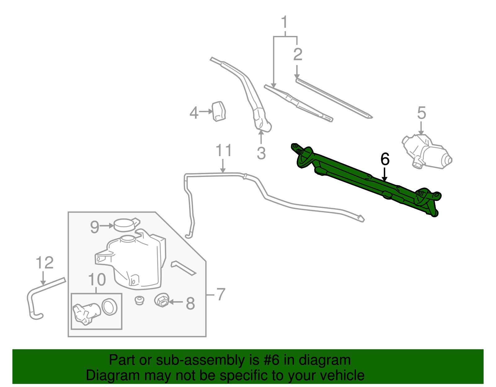 Windshield Wiper Motor Transmission (Linkage) - GM (10389559)