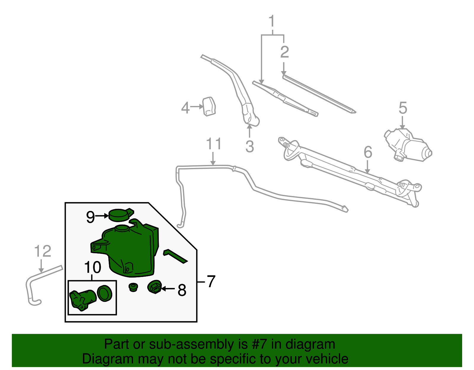 Windshield Washer Fluid Reservoir - GM (25813140)