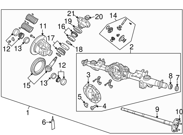 Genuine Mopar Drive Pinion Bearing Kit Inner 68067931AC