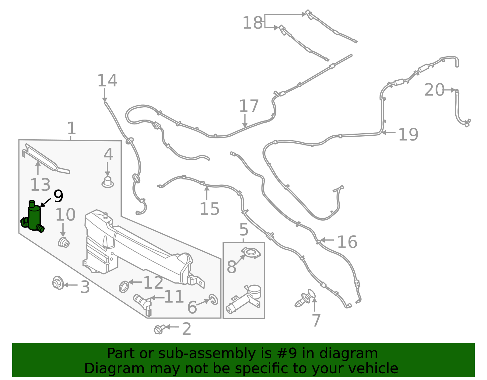 Washer Pump - Ford (GN1Z-17664-A)