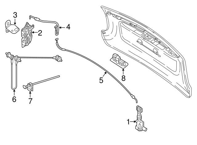 2016-2019 Smart Gate Latch 4537405800 | Benzel Busch Mercedes Parts 