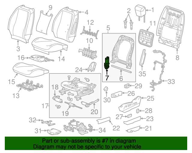 13578642 - Driver Seat Recliner Actuator 2010-2020 GM | Chevrolet Parts ...