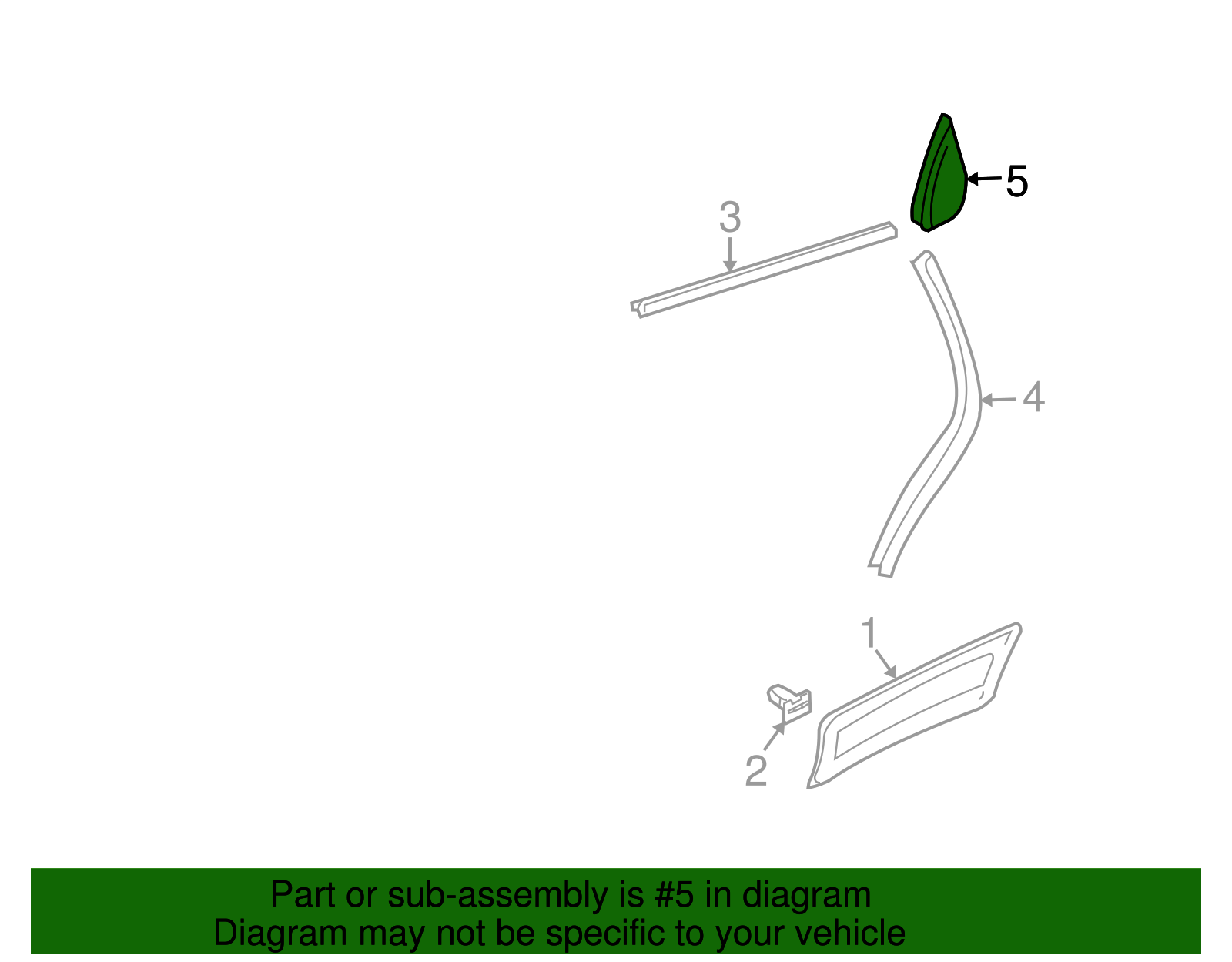 Upper Molding - Ford (YL8Z-7825532-AAA)