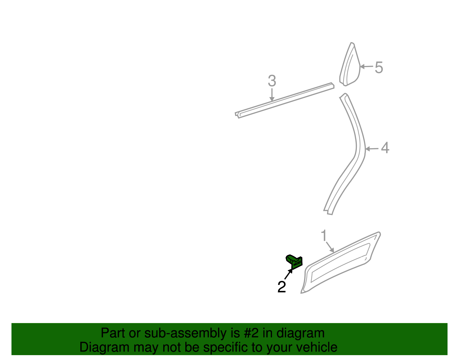 Body Side Molding Clip - Ford (YL8Z-7820806-AA)