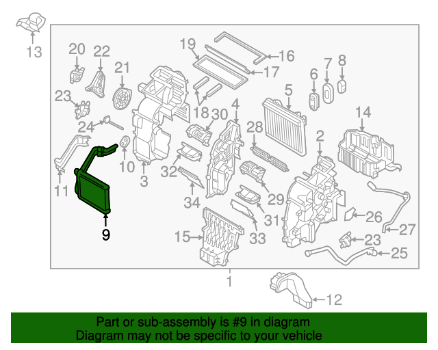 20172021 Hyundai Tucson Heater Core 97138D3100 OEM Parts Online