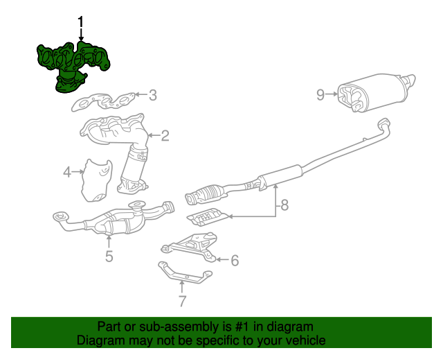 19972001 Lexus ES300 Exhaust Manifold 1710420010 OEM Parts Online