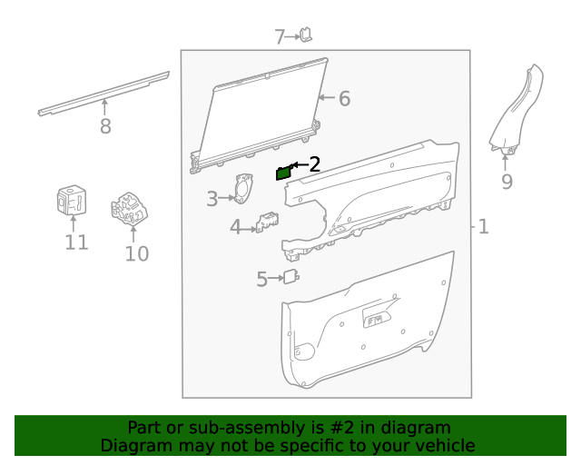 20212023 Toyota Sienna Sliding Door Trim Panel 6769308170B2 Toyota