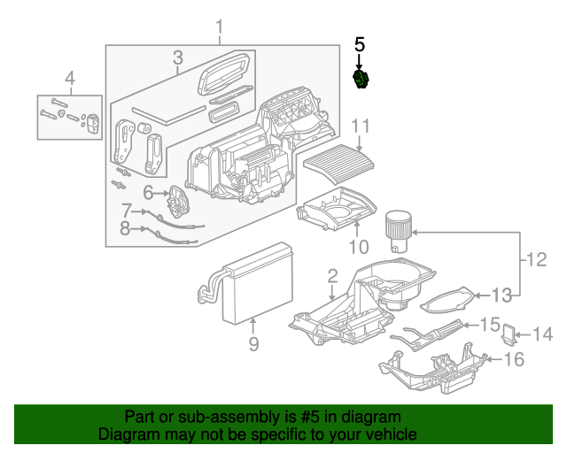 19952012 GM HVAC Air Inlet Door Actuator 15842338 QuirkParts