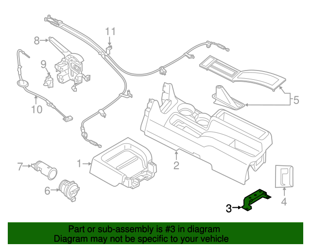 20152018 Chevrolet City Express Center Console Mount Bracket 19317022