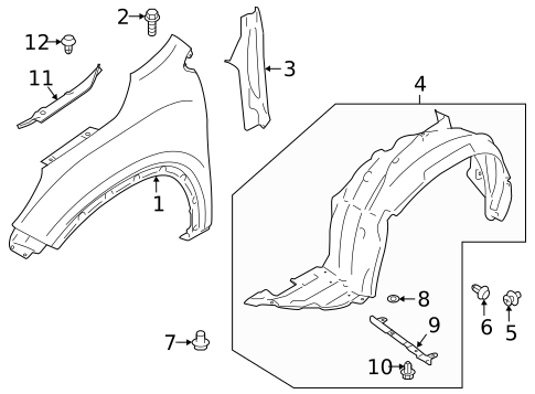 Fender & Components for 2022 Subaru Ascent #0