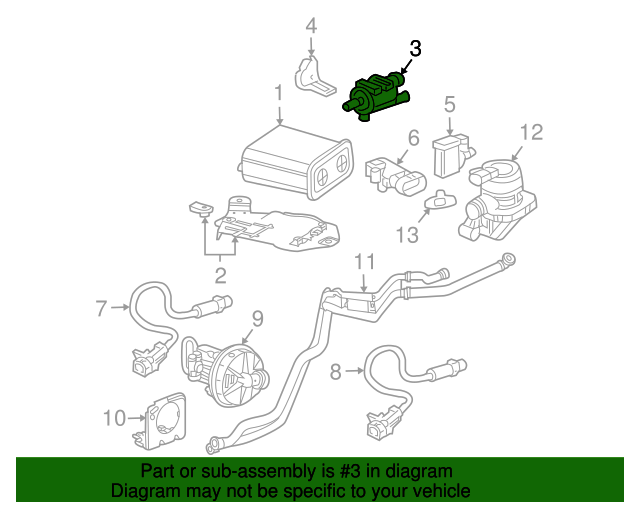 20042019 GM Purge Control Valve 12597567