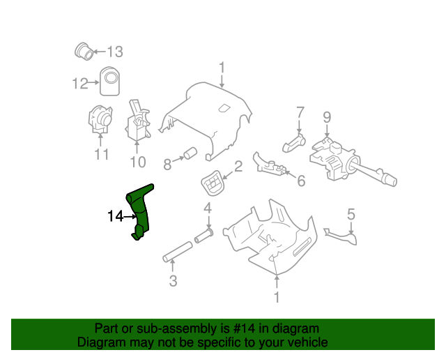 20082015 Chevrolet Steering Column Theft Deterrent Lock 26046984