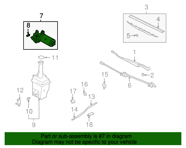 20002005 Hyundai Accent Wiper Motor 9810025001 OEM Parts Online