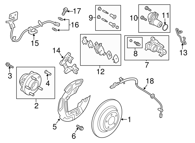 2013-2023 Ford Brake Pads Retainer Spring DG9Z-2B486-B OEM Parts Online