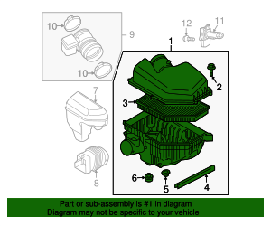 2007-2010 Volvo S80 Air Filter and Housing Assembly 31338028 ...