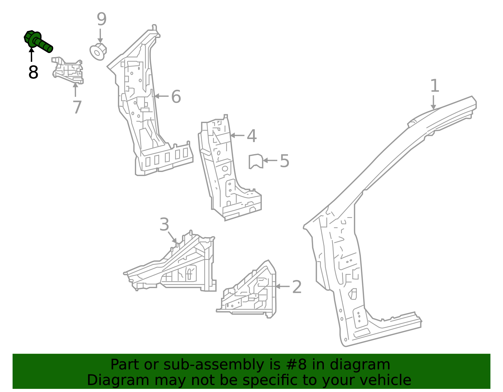 Mount Bracket Bolt - Scion (90119-A0120)