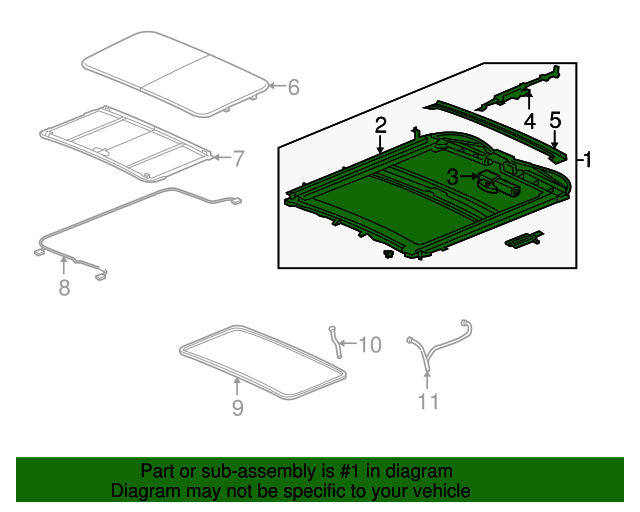 20002006 GM Sunroof Assembly 19367312