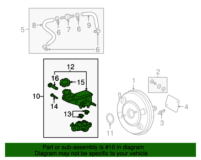 58510F2400 Master Cylinder 20172019 Hyundai Elantra World OEM