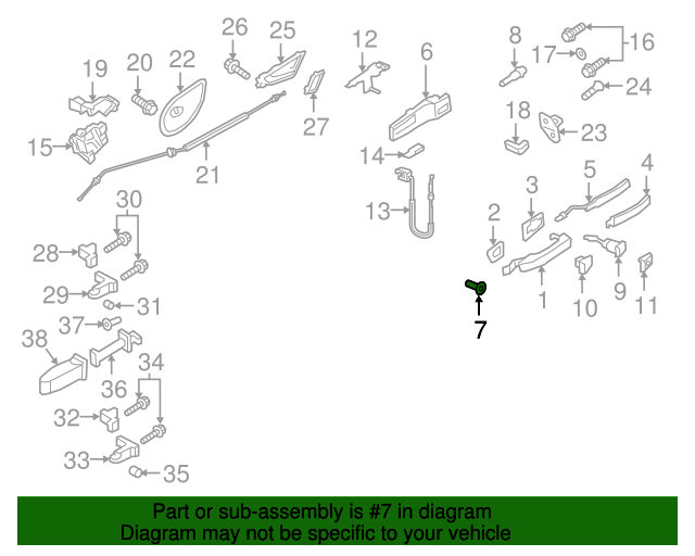 N91176801 Handle Base Bolt 20182024 Audi Euro Parts 4 Less