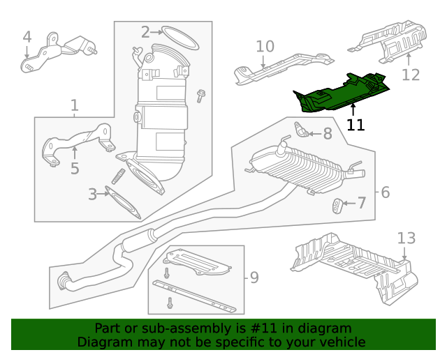 84718730 GM Driver Side Exhaust Front Underbody Heat Shield GM Parts