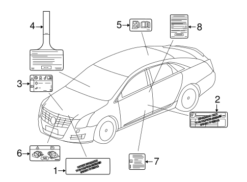 Labels for 2015 Cadillac XTS #0