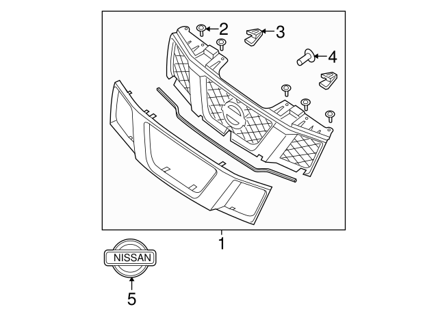 62310-EA700 - Grille 2005-2008 Nissan | AutoNationParts.com