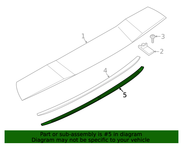 51628083390 Rear Spoiler Tape 20202023 BMW X4 Buy BMW Parts Now