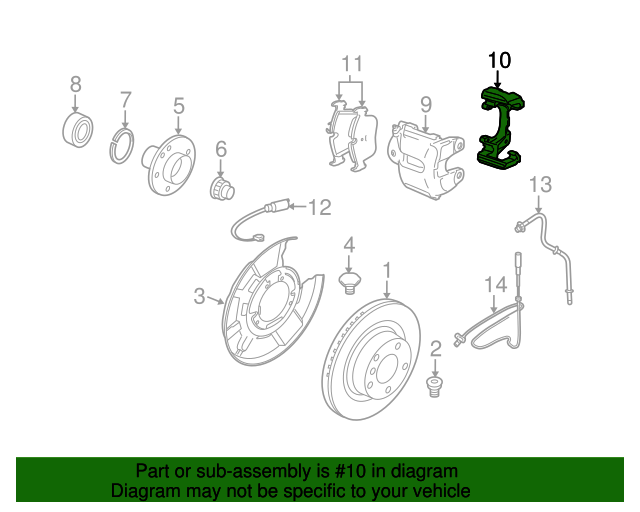 34112283359 20082013 BMW Caliper Mount (34112283359) BMW of
