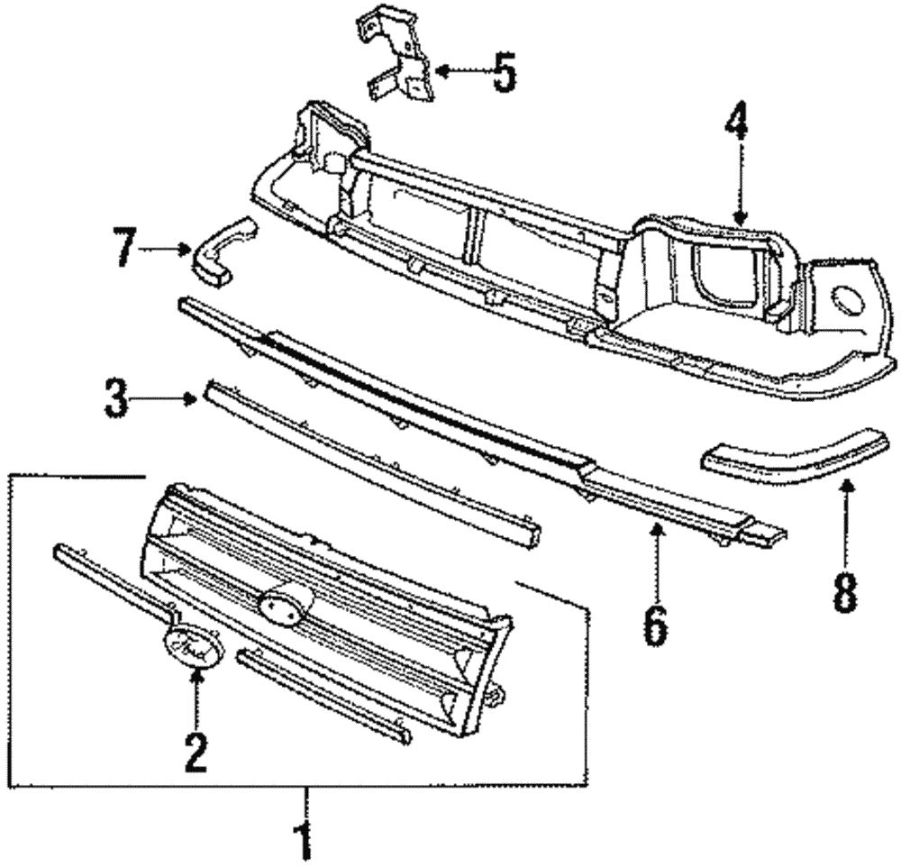 Header Panel Mount Bracket - Ford (E83Z-8B455-A)