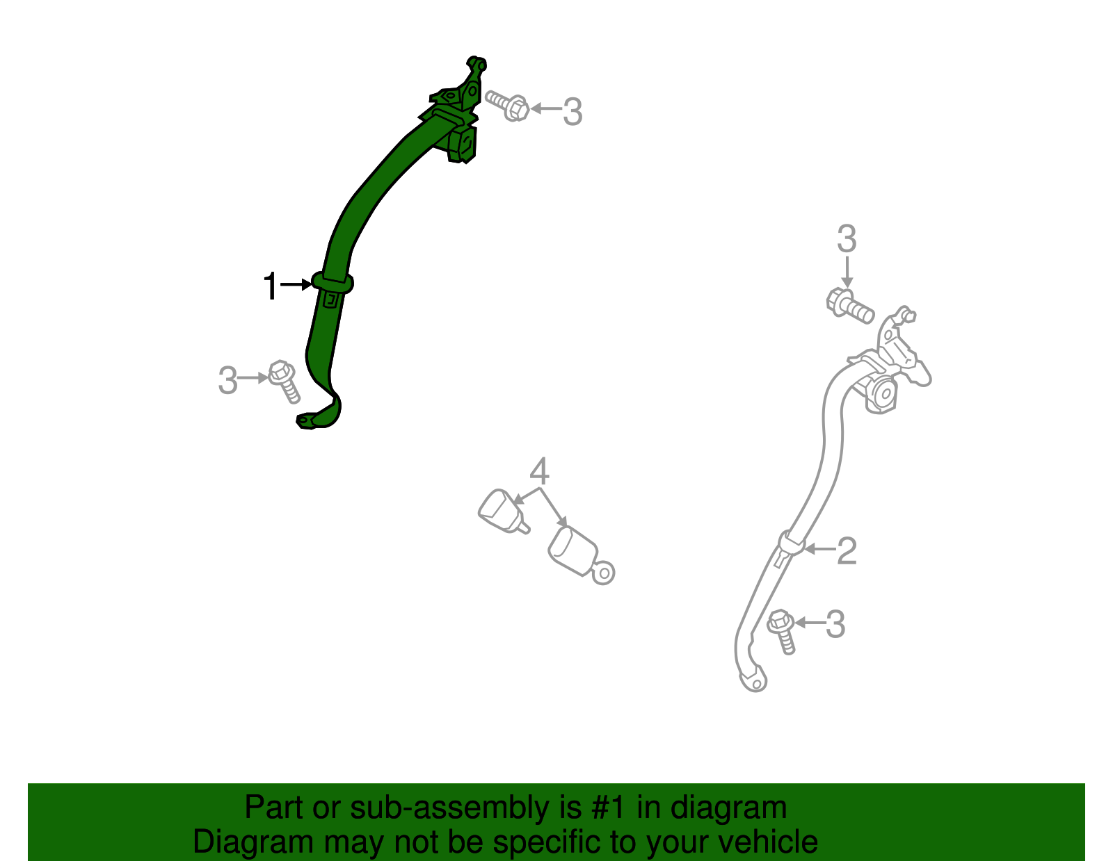 Lap & Shoulder Belt - Scion (SU003-01883)