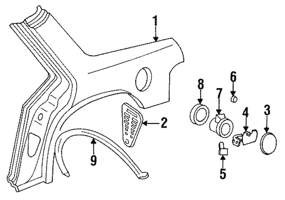 Molding Kit, Rear Whl Opg - GM (88892088)