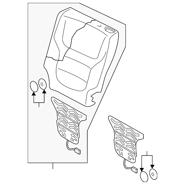 Seat Back Cover - Volkswagen (7P6885806GSUFH)