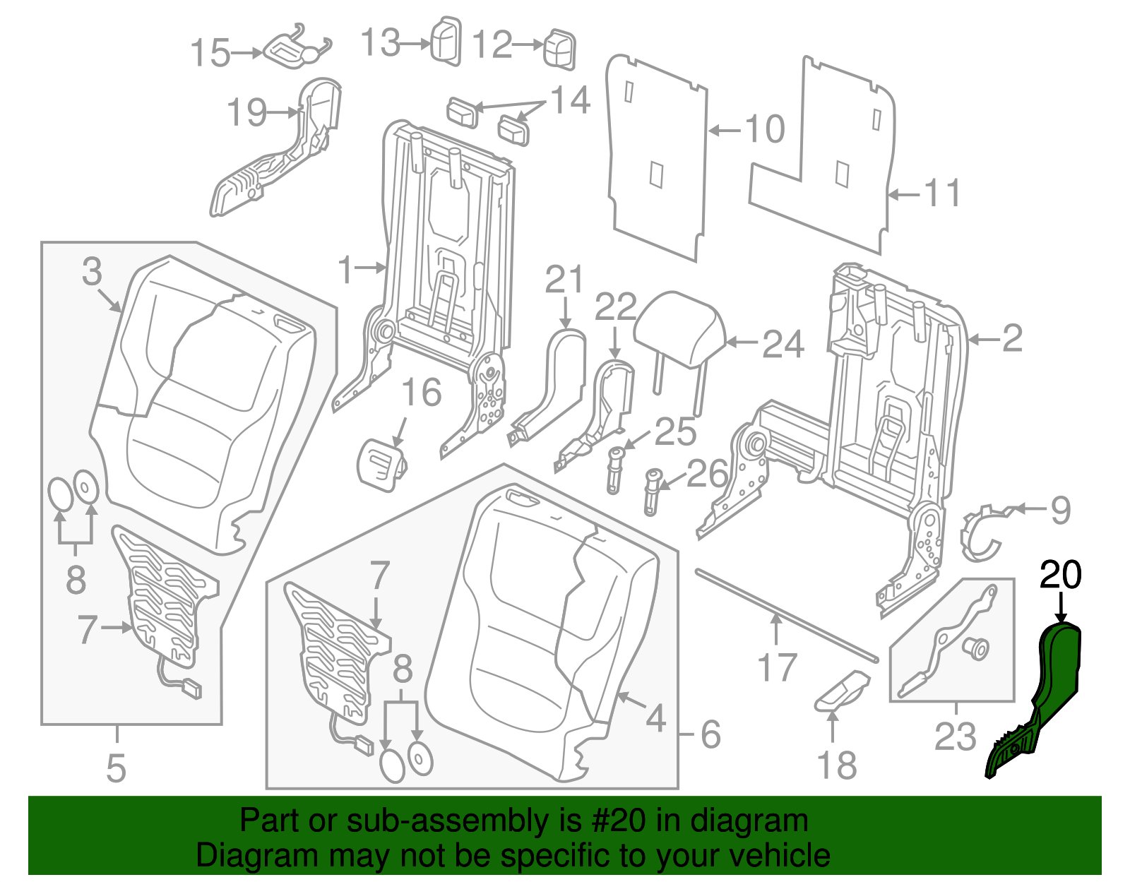 Hinge Cover - Volkswagen (7P0-885-787-D-3G4)