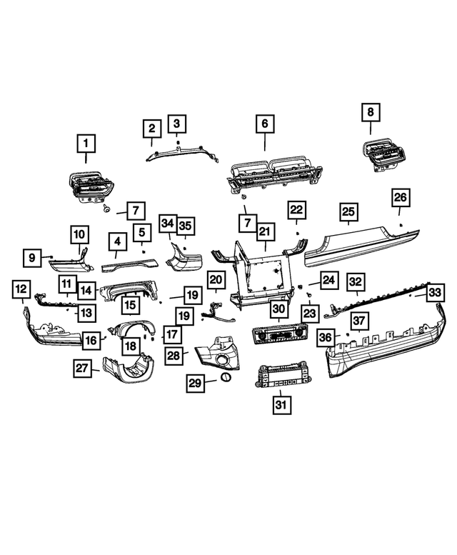 20212024 Jeep Trim Ring 6VX73WS3AA Mopar Powertrain