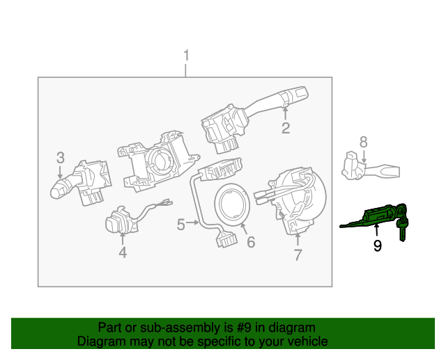 20032009 Lexus Ignition Lock Cylinder 690570E011 Lexus OEM Parts Online