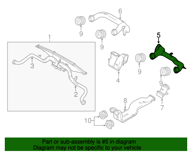 Genuine OEM Ford Part Heater Duct 9L3Z19B680A Genuine OEM Ford