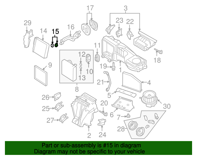 Heater Core Gasket Set Volkswagen (3C0898380) vwpartscente