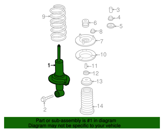 56110EA028 Shock Absorber 20052015 Nissan Xterra