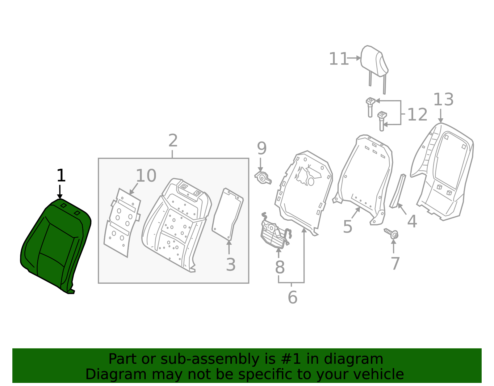 Seat Back Cover - Ford (LB5Z-7866600-HD)
