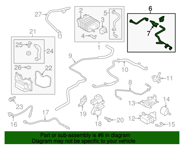20142020 Ford OEM Evaporative Emissions System Lines EG9Z9D333B