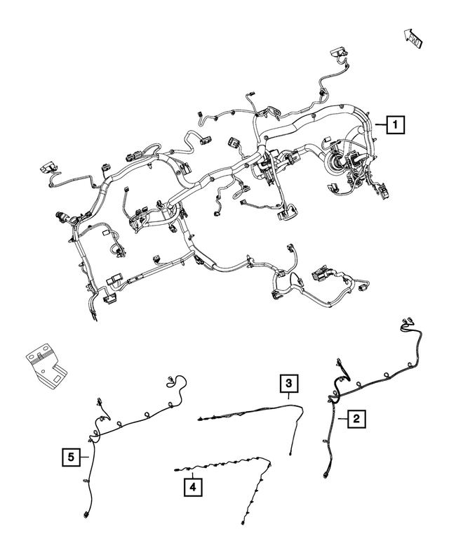 Genuine Chrysler 68212878AC Electrical Instrument Panel Wiring Genuine Chrysler 68212878AC Electrical Instrument Panel Wiring