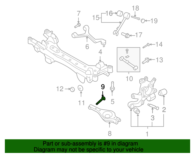 55260-3K100 - Lower Control Arm Bolt 2006-2015 Hyundai | Group 1 Auto Parts