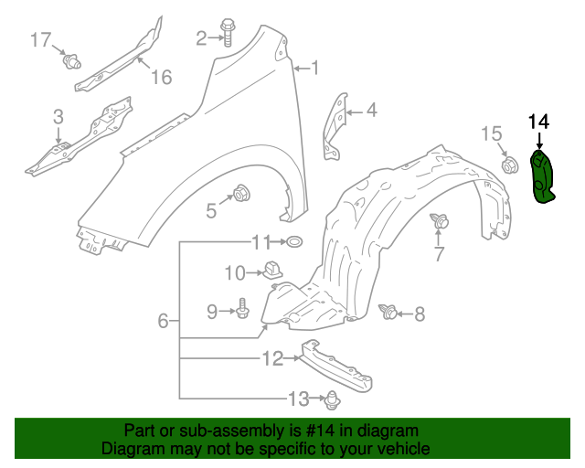 2014-2018 Subaru Forester Bracket 59123SG040 | XportAuto