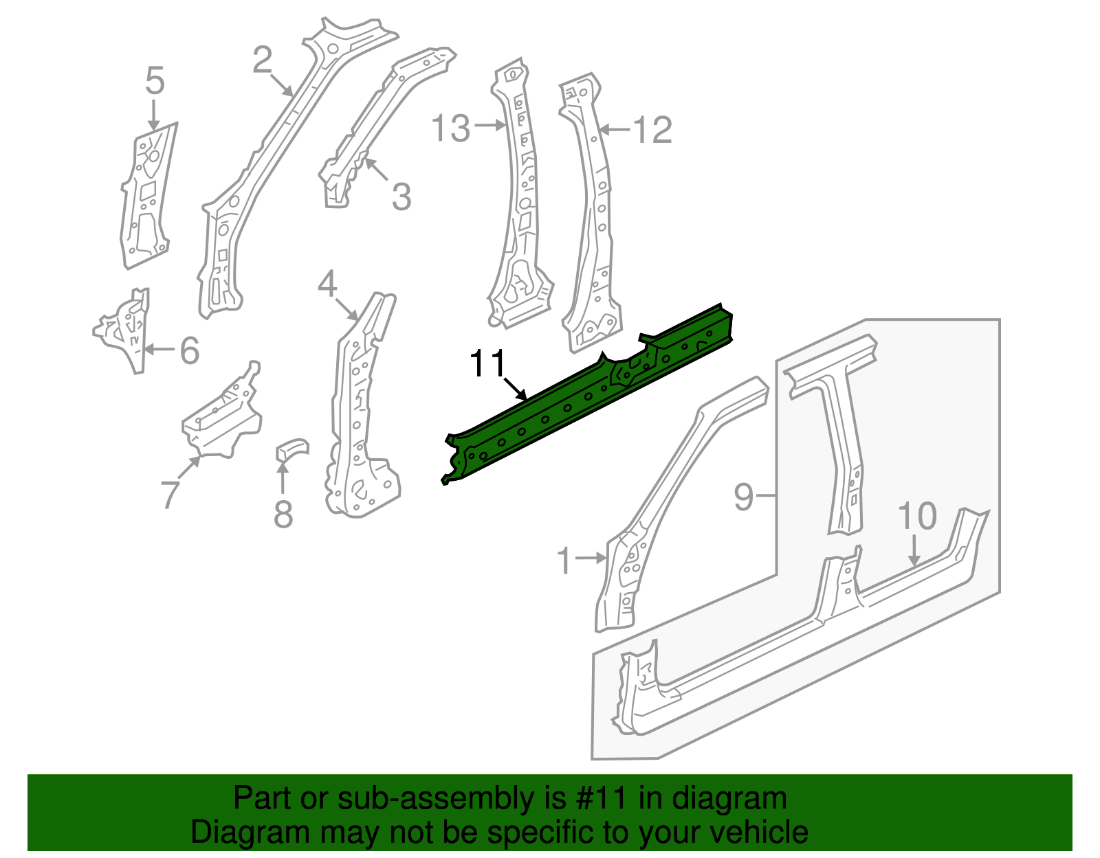 Rocker Panel - Ford (YL8Z-7810114-BA)