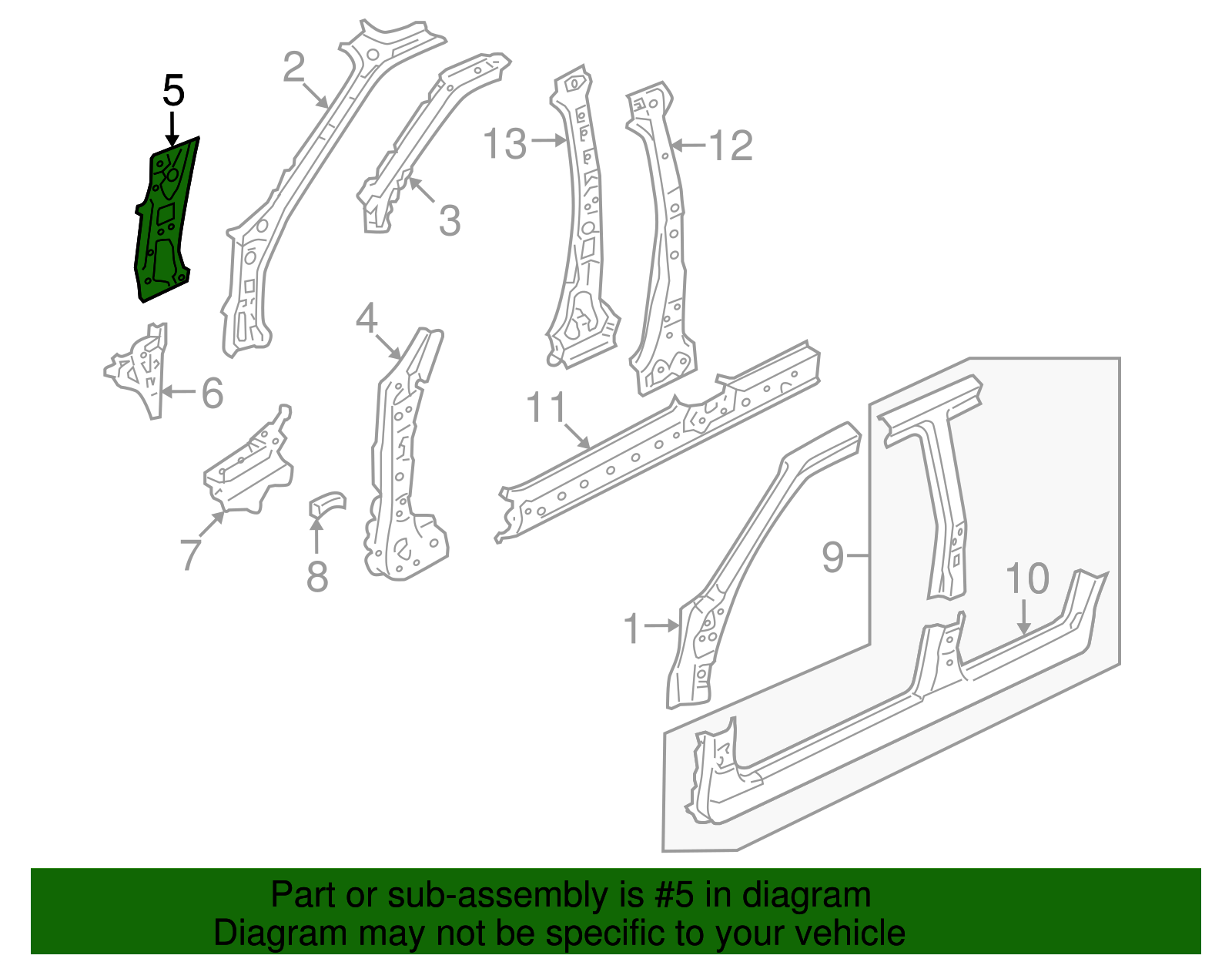 Cowl Side Panel - Ford (YL8Z-7802039-AB)
