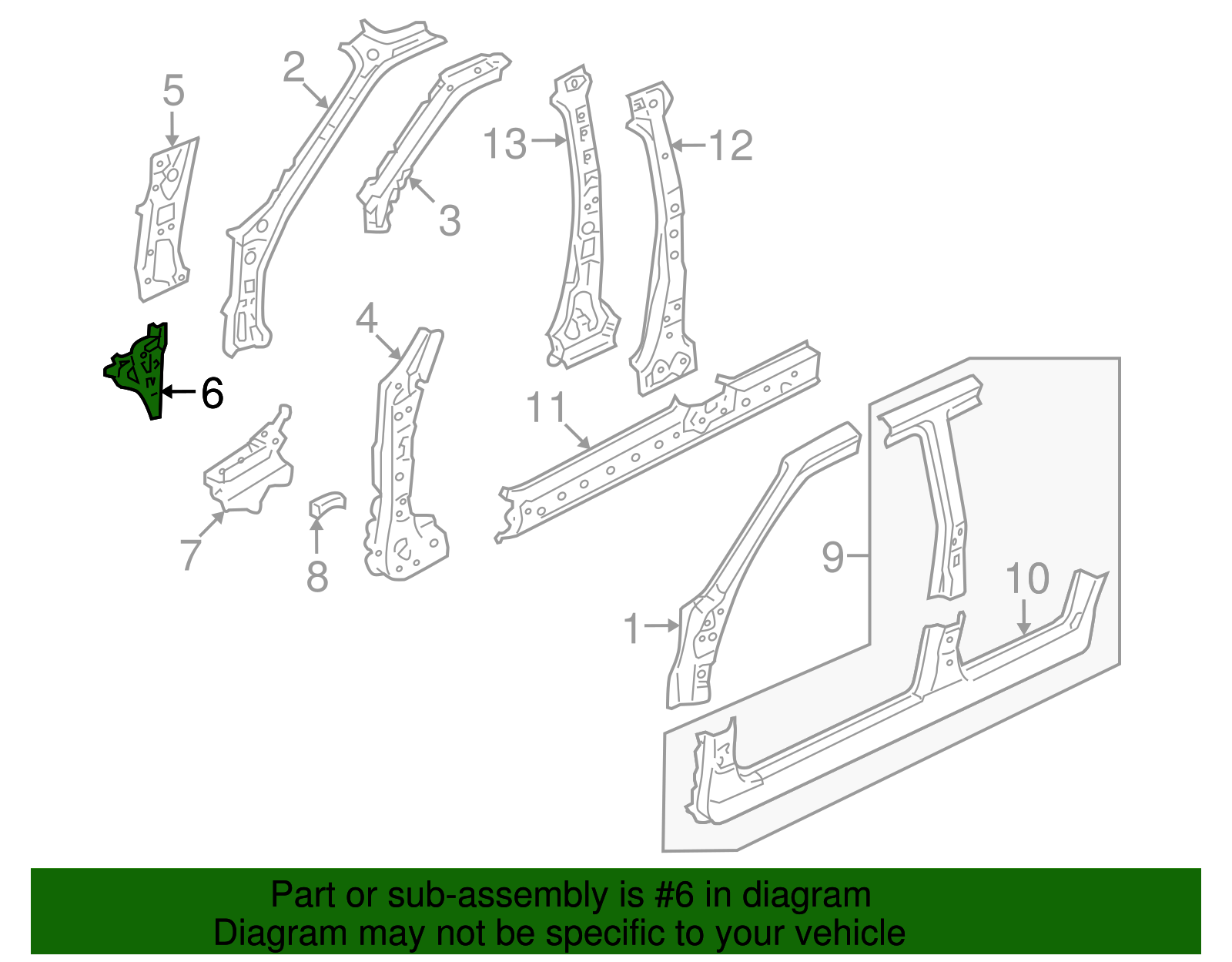 Upper Reinforced - Ford (YL8Z-7802038-AA)