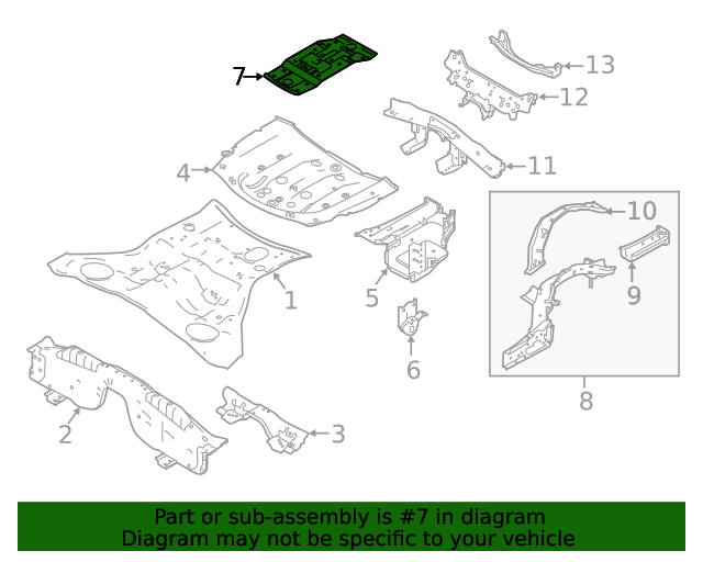 745C64GA0A (745c64ga0a) 20142020 Infiniti Q50 Spare Tire Retainer