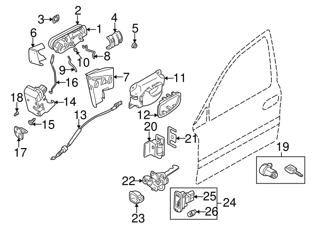 1999-2006 Volvo S80 Handle, Inside Handle Bezel - Passenger Side (RH ...